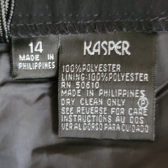 Kasper Women Plus Size Dress Pants Black Work Trouser - Picture 11 of 11